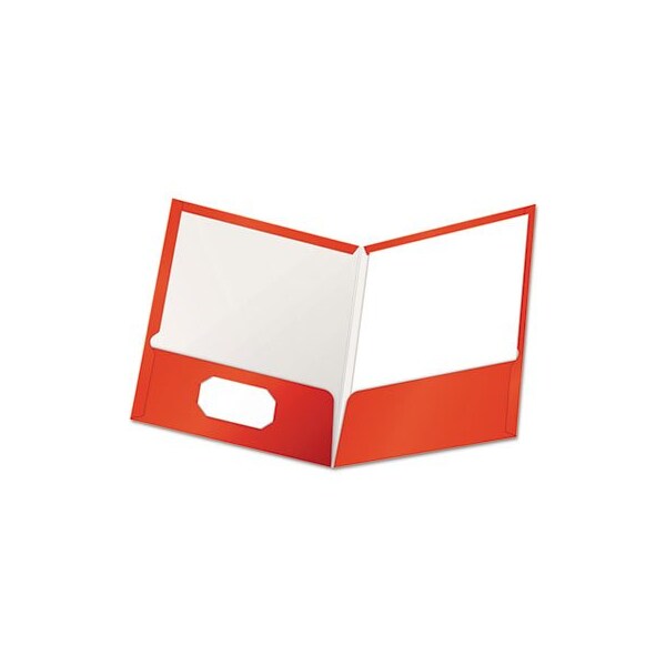 Tops Business Forms Oxford, High Gloss Laminated Paperboard Folder Capacity, Red, 25PK 51711 - main